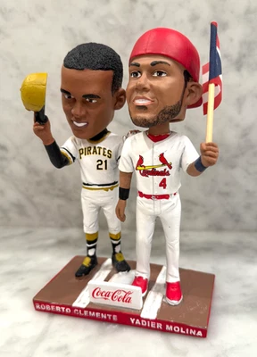 Yadier Molina & Roberto Clemente Bobblehead  - St. Louis Cardinals - NEW w/o Box - Image 1 of 4