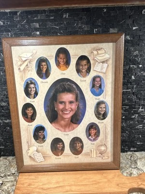 Vintage Collage School Picture Frame 1st - 12th Grade Brown 11”x14” Graduation - Image 1 of 4
