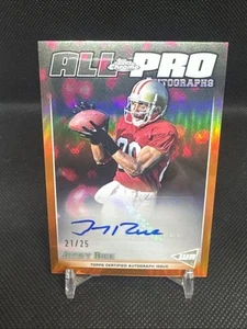 Autógrafos Jerry Rice All Pro 2025 Topps cromados refractor naranja 21/25 - Imagen 1 de 2