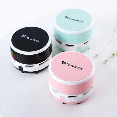 Mini Desktop Vacuum Cleaner Dust Collector Notebook Keyboard Clean Brushes New - Image 1 of 4