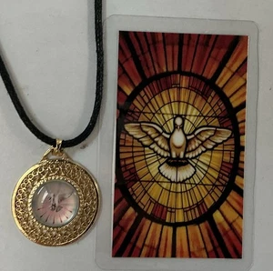 MEDAL OF THE HOLY SPIRIT, MEDALLA DE LA ESPÍRITU SANTO, MIRACULOUS,FAVOR - Picture 1 of 3