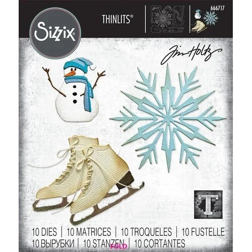 Tim Holtz "VAULT, WINTER WISHES" Sizzix Thinlits Dies 666717 Holiday 2024 - Image 1 of 1