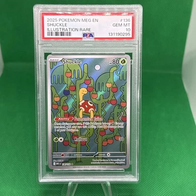 2025 POKEMON MEG EN-MEGA EVOLUTION ILLUSTRATION RARE #136 SHUCKLE PSA 10 - Image 1 of 2