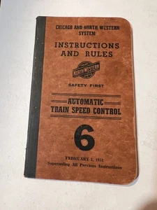 CHICAGO & NORTH WESTERN SYSTEM 1951 Train Speed Control Rules Book UNUSED - Picture 1 of 1