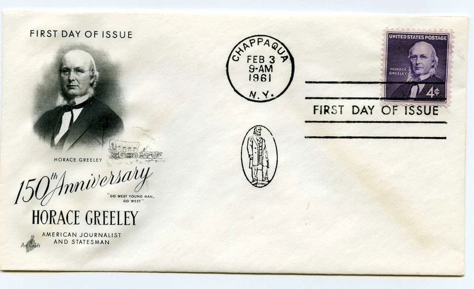 1177 Horace Greeley, ArtCraft, FDC - Image 1 of 1