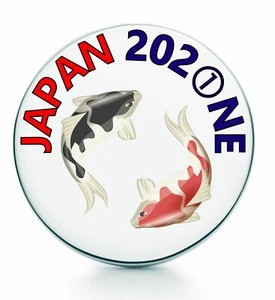 OLYMPIC PINS BADGE 2020 2021 TOKYO JAPAN 202ONE Koi Carp Fish Yin/Yang - Picture 1 of 1