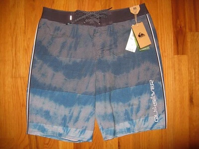 NWT Quicksilver Highline Men's sz 30 Blue Surf Swim Fish Board Shorts Trunks $50 - Image 1 of 4
