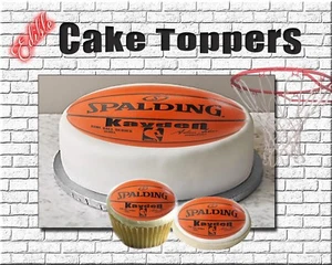 Basketball edible Birthday Cake cupcake cookie toppers picture transfer sugar - Picture 1 of 2