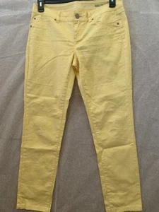 INC DENIM Women's Skinny Leg Regular Fit Yellow Pants Size 8(1238) - Picture 1 of 15