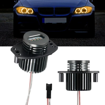 LED Angel Eyes Halo Marker Light Bulb Amber Fit For BMW E90 325i 328i 2006-2008 - Image 1 of 4