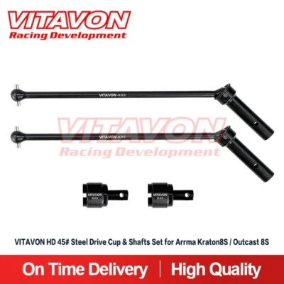 Vitavon Kraton 8S Outcast 8S Drive Cup & Shafts Set 45# HD Steel sells as a pair - Image 1 of 4