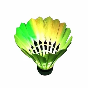4*Colorful LED Shuttlecock Badminton Balls Glow Birdies Lighting Goose Feather d - Picture 1 of 5