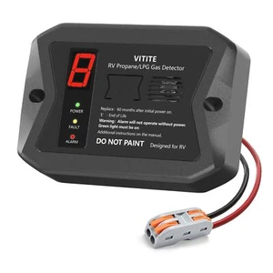 Rilevatore di gas propano camper allarme gas digitale RV LP cablato - VDC 12V a filo e s... - Foto 1 di 7