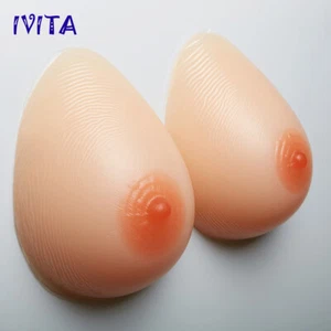 IVITA Self-adhesive Silicone Breast Forms B Cup Silicone Pads Bra Enhancer - Picture 1 of 6
