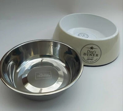 Edelstahlnapf und Melamin-Gehäuse, 350ml, cremefarben, Hundenapf 350 ml, 14cm - Bild 1 von 4