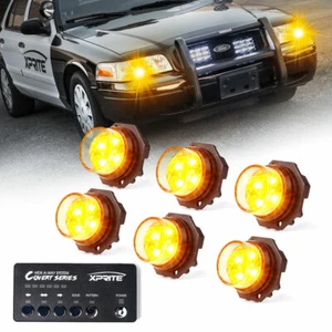Kit de faros estroboscópicos LED de emergencia de 6 piezas ámbar con sistema de control - Imagen 1 de 8