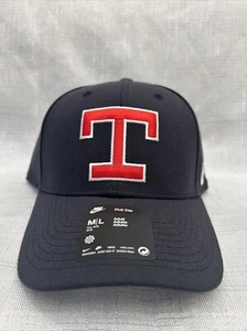 Texas Rangers Nike Club Cap Blue Team Logo M/L Strap Dri Fit White Swoosh Hat - Picture 1 of 6