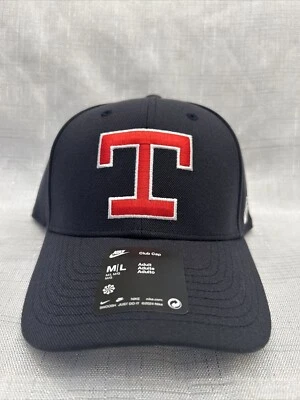 Texas Rangers Nike Club Cap Blue Team Logo M/L Strap Dri Fit White Swoosh Hat - Image 1 of 4