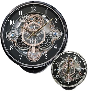 Rhythm Clocks "Gadget" Orologio Movimento Magico, Nero NUOVO SPEDIZIONE GRATUITA! - Foto 1 di 6