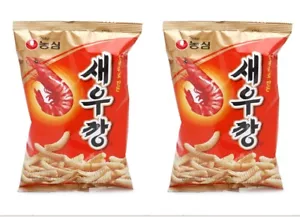 2Pack of Korean Popular Delicious Shrimp Snack NONGSHIM SeWoo KKang 90g Ebisen - Picture 1 of 4
