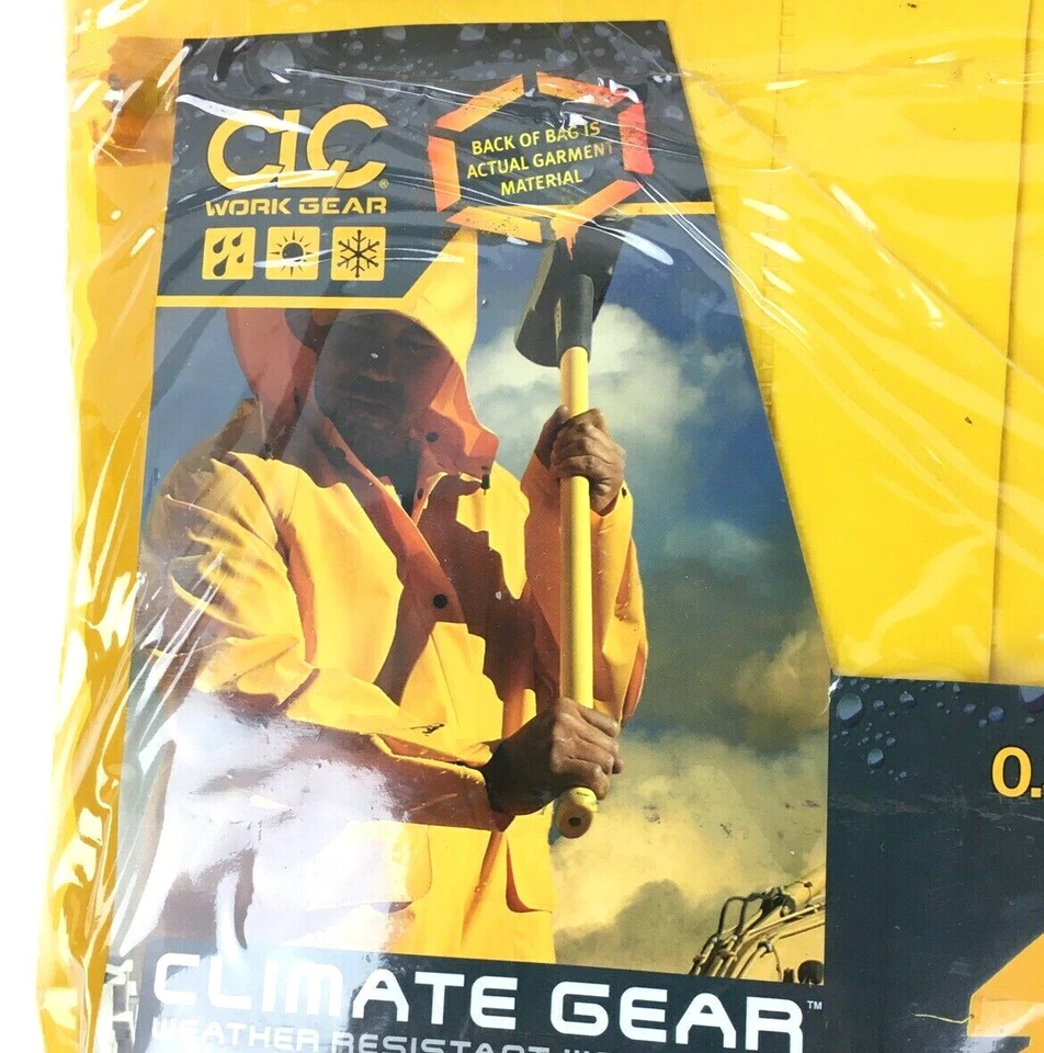 Chaqueta de lluvia CLC CLIMATE GEAR WORK GEAR con capucha amarilla recubierta de PVC XL Foto 1 de 4