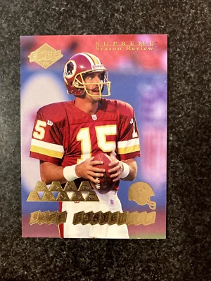 1998 Collector's Edge Supreme Season Review Gold Ingot Jeff Hostetler #198 B19 - Image 1 of 2