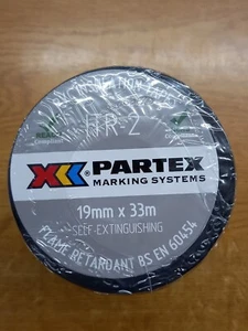 10 x Rolls Partex High Quality Insulation Tape Black 19mm x 33M Flame Retardant - Picture 1 of 2