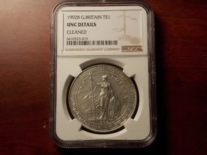 1902 B Hong Kong Great Britain Trade Dollar silver coin NGC UNC - Picture 1 of 6