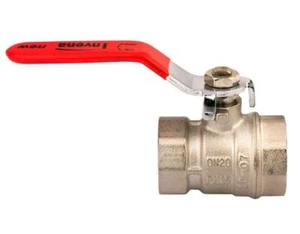 1/2" - 2" Inch BSP Water Lever Type Ball Valve Female Red Handle Quarter Turn - Picture 1 of 2