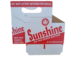 Vintage SUNSHINE Soda Bottle Six Pack Cardboard Carrier / Carton - Picture 1 of 2