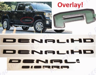 Superposición Negro Brillante DENALI HD DENALI SIERRA Emblema 2020+ GMC Sierra 2500hd3500hd Foto 1 de 4