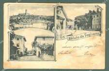 Veneto. FOGLIANO, Belluno. Un saluto da. Cartolina d'epoca viaggato nel 1902