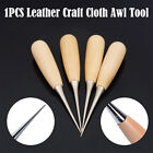 Leather Craft Hole Maker- Awl Tool - Wooden Handled Thick Round Point For Sewing
