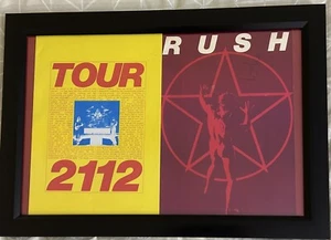 Rush Signed 2112 Tour Book Cover Lifeson And Peart Autograph Rare - Picture 1 of 3
