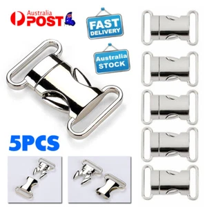 5-10X Metal Side Release Buckle Slider Clip Webbing Strap Paracord Bracelet 20mm - Picture 1 of 9