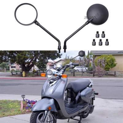 Espejos retrovisores redondos negros para scooter Yamaha VINO 125CC NMAX 125 Foto 1 de 4