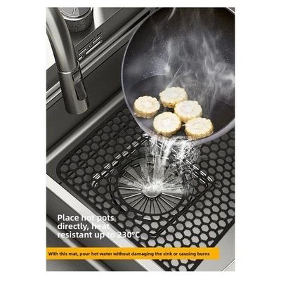 Silikon Spülmatte Spülmatte Küchenzubehör Spülenschutz Matte - Bild 1 von 4