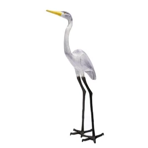 ACHLA DESIGNS Great Egret I Outdoor Garden Statue, 43 in. Tall White Painted - Picture 1 of 4