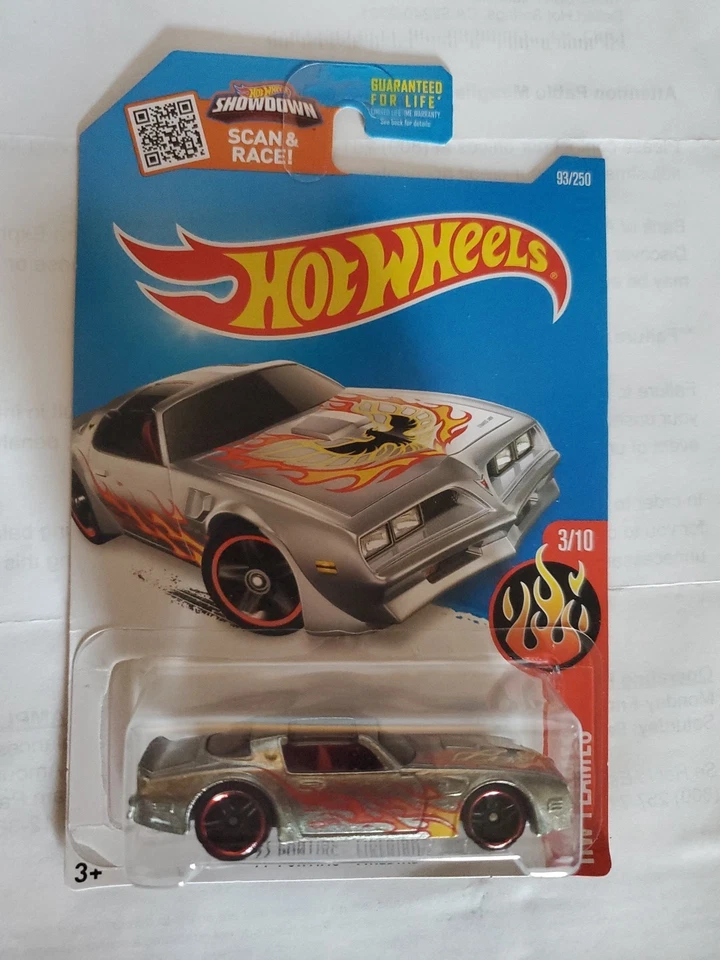 Pontiac Firebird Zamac Flames 93/10 2016 Hot Wheels '77 arrugado. Foto 1 de 4