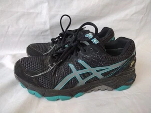Asics Gel FujiTrabuco 3 Goretex Sneaker UK Größe 6,5 EU 40 schwarz/türkis sehr guter Zustand - Bild 1 von 12