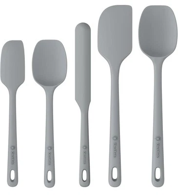 ChefAide 5 Piece Firm Core Silicone Spatula Set / Great For Nonstick Cookware
