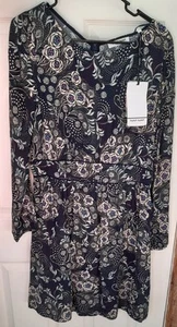 Bnwt Naf naf size 16 larose viscose, lightweight, lined Skirt midi dress. - Picture 1 of 8