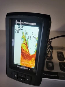 Hummingbird PiranhaMAX 4 Fish Finder W/booklet + Power Cord Works Read - Picture 1 of 15