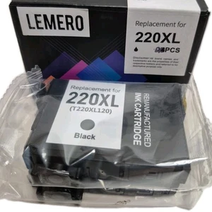 LEMERO Black Ink Cartridge 220XL, (2-pack) For Epson Printers - Picture 1 of 7