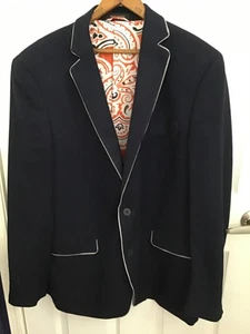 Blazer deportivo Tallia para hombre azul marino blanco tubo 42L - Imagen 1 de 8