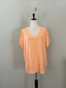 Calvin Klein Performance Sz 2X Plus Size Embroidered V-Neck Short Sleeve T-Shirt - Picture 1 of 6