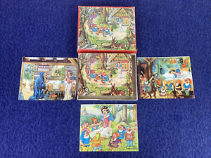 Vintage Disney Snow White & The Seven Dwarfs Block Puzzle (T498)