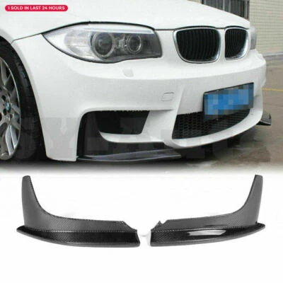 Parachoques delantero de carbono real para BMW Serie 1 M E82 2011+ difusor lateral alerón labio Foto 1 de 4