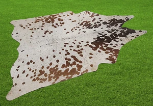 100% New Cowhide Rugs Area Cow Skin Leather (46" x 45") Cow hide SA-2270 - Picture 1 of 3