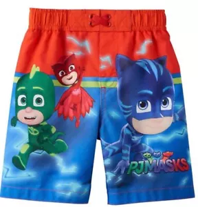 Disney PJ Masks Boys Swim Trunks Shorts Bathing Suit Swimsuit UPF 50+ Summer - Picture 1 of 5